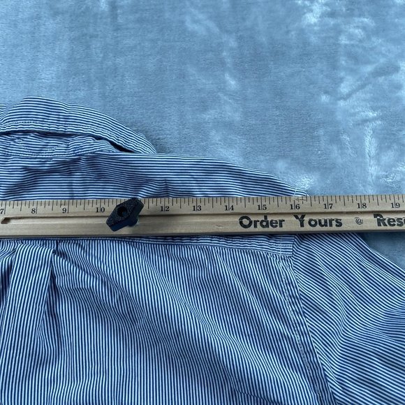 Gap Shirt Mens Small Blue Striped Button Down Long Sleeve 100% Cotton Casual - Picture 10 of 16